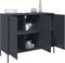 vidaXL - Dressoir - 100,5x39x79 - cm - staal - antracietkleurig