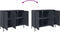 vidaXL - Dressoir - 100,5x39x79 - cm - staal - antracietkleurig