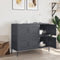 vidaXL - Dressoir - 100,5x39x79 - cm - staal - antracietkleurig