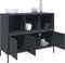 vidaXL - Dressoir - 100,5x39x79 - cm - staal - antracietkleurig