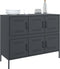 vidaXL - Dressoir - 100,5x39x79 - cm - staal - antracietkleurig
