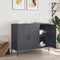 vidaXL - Dressoir - 100,5x39x79 - cm - staal - antracietkleurig