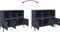 vidaXL - Dressoir - 100,5x39x79 - cm - staal - antracietkleurig