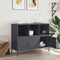 vidaXL - Dressoir - 100,5x39x79 - cm - staal - antracietkleurig