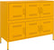 vidaXL - Dressoir - 100,5x39x79 - cm - staal - mosterdgeel