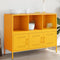 vidaXL - Dressoir - 100,5x39x79 - cm - staal - mosterdgeel