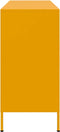vidaXL - Dressoir - 100,5x39x79 - cm - staal - mosterdgeel