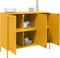 vidaXL - Dressoir - 100,5x39x79 - cm - staal - mosterdgeel