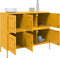 vidaXL - Dressoir - 100,5x39x79 - cm - staal - mosterdgeel