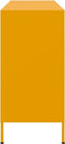 vidaXL - Dressoir - 100,5x39x79 - cm - staal - mosterdgeel