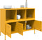 vidaXL - Dressoir - 100,5x39x79 - cm - staal - mosterdgeel