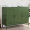 vidaXL - Dressoir - 100,5x39x79 - cm - staal - olijfgroen
