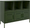 vidaXL - Dressoir - 100,5x39x79 - cm - staal - olijfgroen
