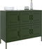 vidaXL - Dressoir - 100,5x39x79 - cm - staal - olijfgroen