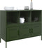 vidaXL - Dressoir - 100,5x39x79 - cm - staal - olijfgroen