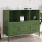 vidaXL - Dressoir - 100,5x39x79 - cm - staal - olijfgroen