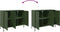 vidaXL - Dressoir - 100,5x39x79 - cm - staal - olijfgroen