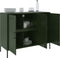 vidaXL - Dressoir - 100,5x39x79 - cm - staal - olijfgroen