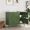 vidaXL - Dressoir - 100,5x39x79 - cm - staal - olijfgroen