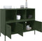 vidaXL - Dressoir - 100,5x39x79 - cm - staal - olijfgroen