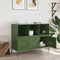 vidaXL - Dressoir - 100,5x39x79 - cm - staal - olijfgroen