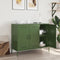 vidaXL - Dressoir - 100,5x39x79 - cm - staal - olijfgroen