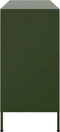 vidaXL - Dressoir - 100,5x39x79 - cm - staal - olijfgroen