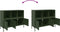 vidaXL - Dressoir - 100,5x39x79 - cm - staal - olijfgroen