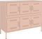 vidaXL - Dressoir - 100,5x39x79 - cm - staal - roze