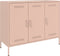 vidaXL - Dressoir - 100,5x39x79 - cm - staal - roze