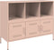 vidaXL - Dressoir - 100,5x39x79 - cm - staal - roze