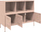 vidaXL - Dressoir - 100,5x39x79 - cm - staal - roze