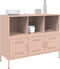 vidaXL - Dressoir - 100,5x39x79 - cm - staal - roze