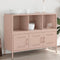 vidaXL - Dressoir - 100,5x39x79 - cm - staal - roze