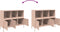 vidaXL - Dressoir - 100,5x39x79 - cm - staal - roze