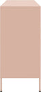 vidaXL - Dressoir - 100,5x39x79 - cm - staal - roze