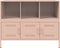 vidaXL - Dressoir - 100,5x39x79 - cm - staal - roze