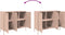 vidaXL - Dressoir - 100,5x39x79 - cm - staal - roze