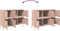 vidaXL - Dressoir - 100,5x39x79 - cm - staal - roze