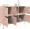 vidaXL - Dressoir - 100,5x39x79 - cm - staal - roze