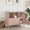 vidaXL - Dressoir - 100,5x39x79 - cm - staal - roze
