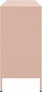 vidaXL - Dressoir - 100,5x39x79 - cm - staal - roze