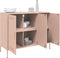 vidaXL - Dressoir - 100,5x39x79 - cm - staal - roze