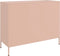 vidaXL - Dressoir - 100,5x39x79 - cm - staal - roze