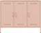vidaXL - Dressoir - 100,5x39x79 - cm - staal - roze