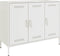 vidaXL - Dressoir - 100,5x39x79 - cm - staal - wit