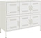 vidaXL - Dressoir - 100,5x39x79 - cm - staal - wit
