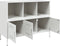vidaXL - Dressoir - 100,5x39x79 - cm - staal - wit