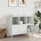 vidaXL - Dressoir - 100,5x39x79 - cm - staal - wit
