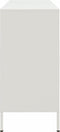 vidaXL - Dressoir - 100,5x39x79 - cm - staal - wit
